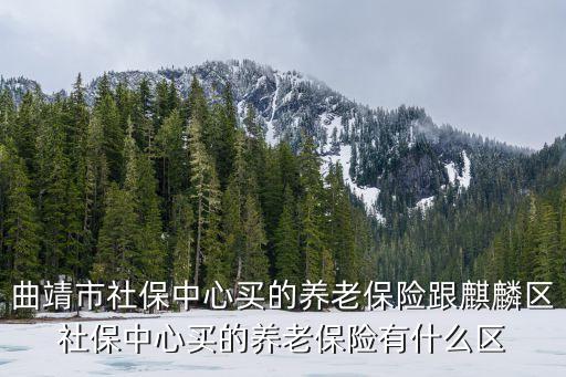 曲靖市社保中心買的養(yǎng)老保險(xiǎn)跟麒麟?yún)^(qū)社保中心買的養(yǎng)老保險(xiǎn)有什么區(qū)