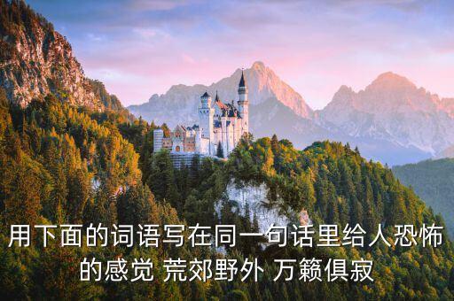 用下面的詞語寫在同一句話里給人恐怖的感覺 荒郊野外 萬籟俱寂