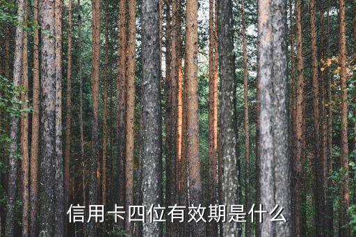信用卡有效期，信用卡四位有效期是什么