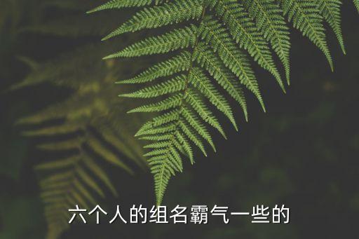 六個(gè)人的組名霸氣一些的