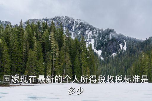 國家現(xiàn)在最新的個人所得稅收稅標準是多少