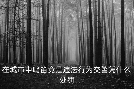 在城市中鳴笛竟是違法行為交警憑什么處罰
