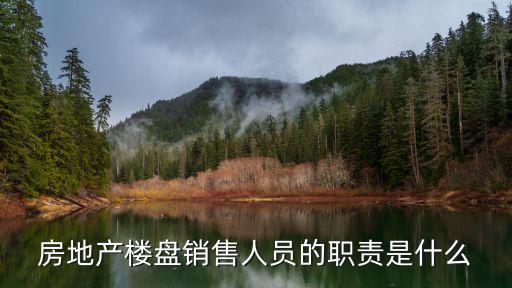 房屋銷售，房地產(chǎn)樓盤銷售人員的職責是什么