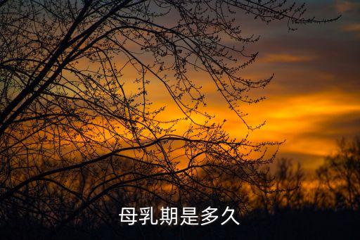 哺乳期有多久，母乳期是多久