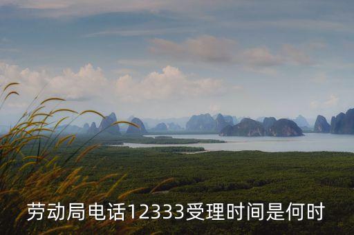 勞動局電話12333受理時間是何時