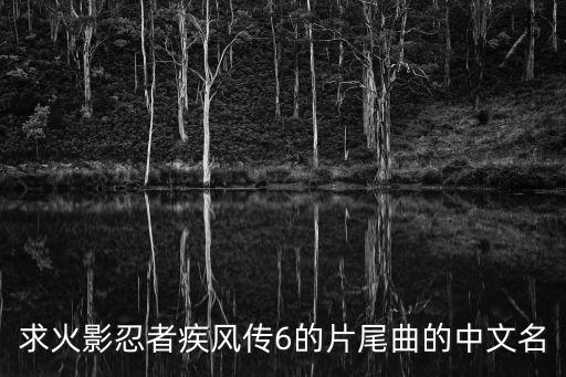 求火影忍者疾風傳6的片尾曲的中文名