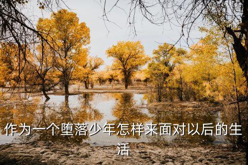 作為一個墮落少年怎樣來面對以后的生活