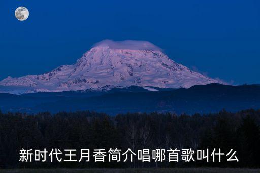 新時(shí)代王月香簡(jiǎn)介唱哪首歌叫什么