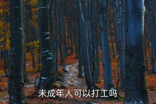 未成年人可以打工嗎