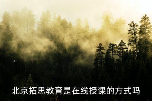 拓思教育，北京拓思教育是在線授課的方式嗎