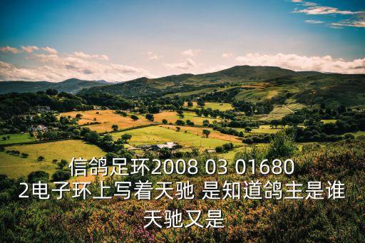 信鴿足環(huán)2008 03 016802電子環(huán)上寫著天馳 是知道鴿主是誰 天馳又是