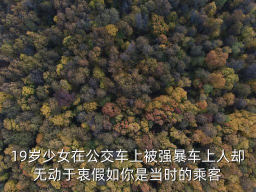公交車上被強，19歲少女在公交車上被強暴車上人卻無動于衷假如你是當時的乘客
