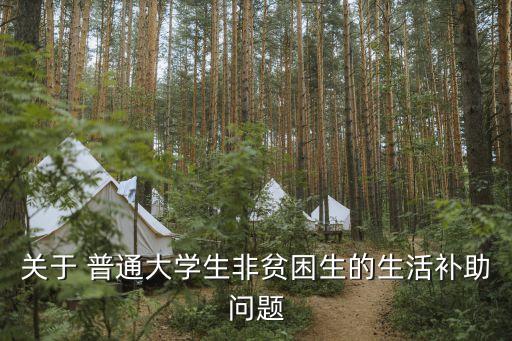 大學生補貼，大學里都有什么補助