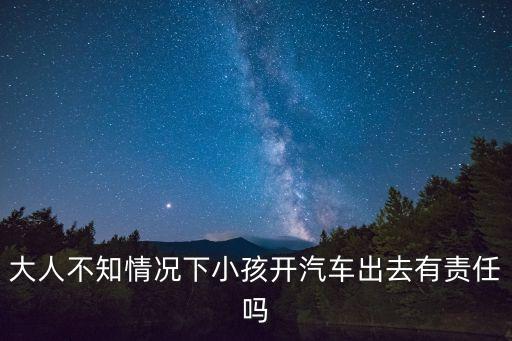 大人不知情況下小孩開(kāi)汽車(chē)出去有責(zé)任嗎