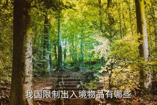 我國限制出入境物品有哪些