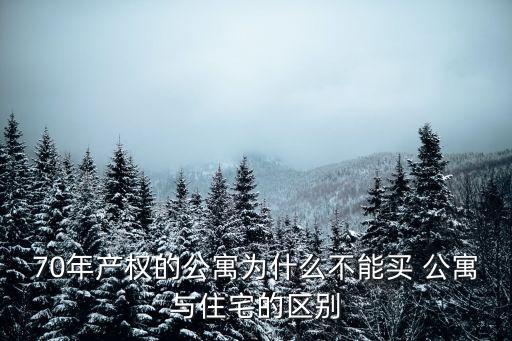 70年產(chǎn)權(quán)的公寓為什么不能買 公寓與住宅的區(qū)別