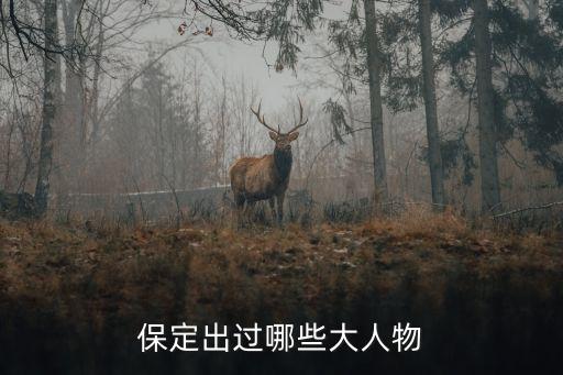 保定出過哪些大人物