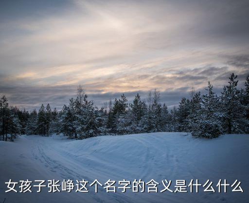 女孩子張崢這個(gè)名字的含義是什么什么