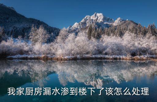 廚房漏水到樓下怎樣維修，我家廚房漏水滲到樓下了該怎么處理