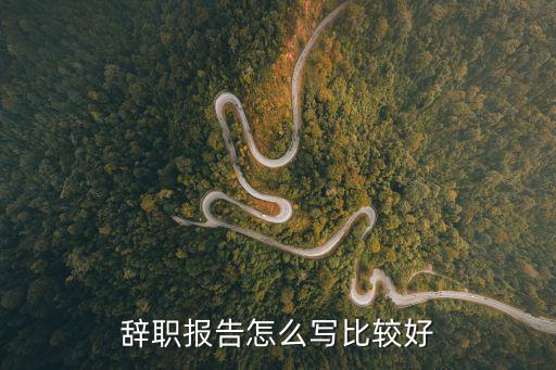 辭職報告怎么寫最好，如何寫辭職報告