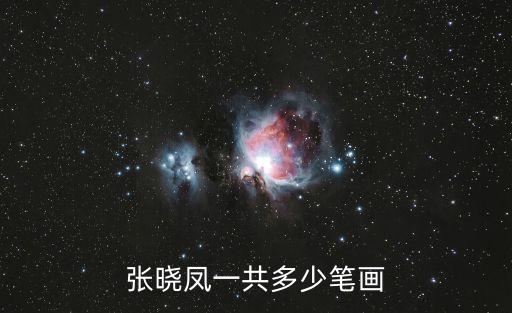 張曉鳳一共多少筆畫