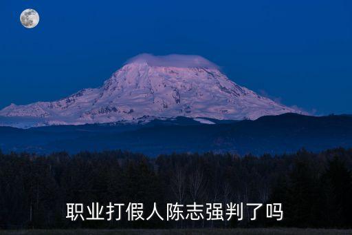職業(yè)打假人陳志強(qiáng)判了嗎