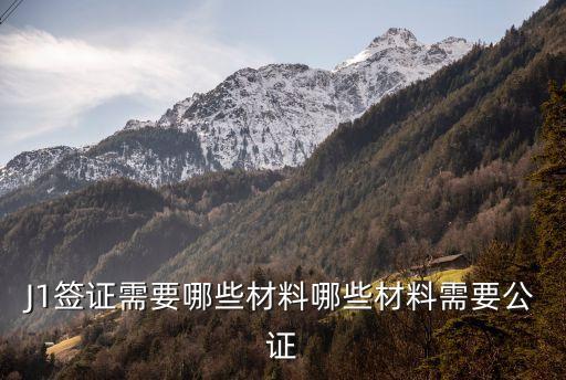 j1簽證，J1簽證需要哪些材料哪些材料需要公證