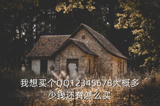 我想買個QQ12345678大概多少錢還有怎么買