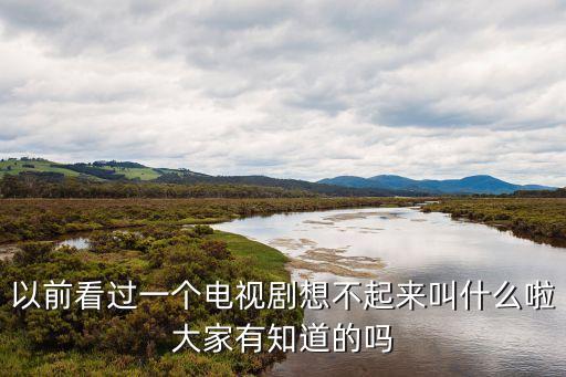 以前看過一個電視劇想不起來叫什么啦大家有知道的嗎