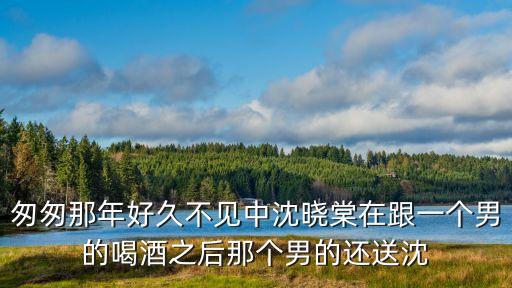 匆匆那年好久不見(jiàn)中沈曉棠在跟一個(gè)男的喝酒之后那個(gè)男的還送沈