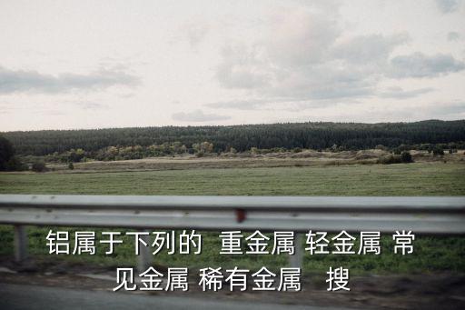 鋁屬于下列的  重金屬 輕金屬 常見金屬 稀有金屬   搜