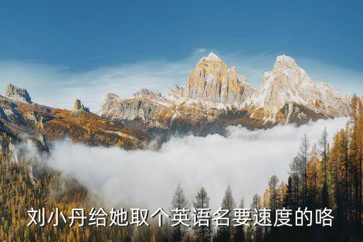 劉小丹，劉小丹給她取個英語名要速度的咯