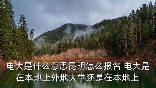 電大是什么意思昆明怎么報(bào)名 電大是在本地上外地大學(xué)還是在本地上