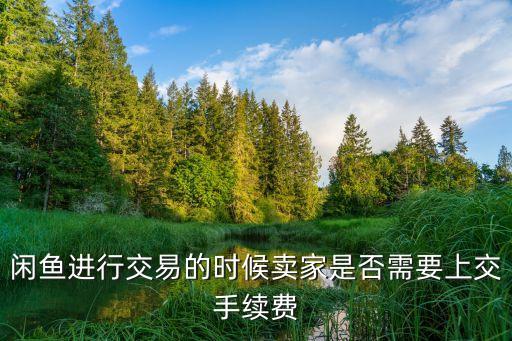 閑魚手續(xù)費，閑魚二手交易賣東西要交手續(xù)費嗎