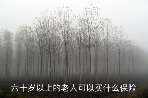 六十歲以上的老人可以買什么保險(xiǎn)