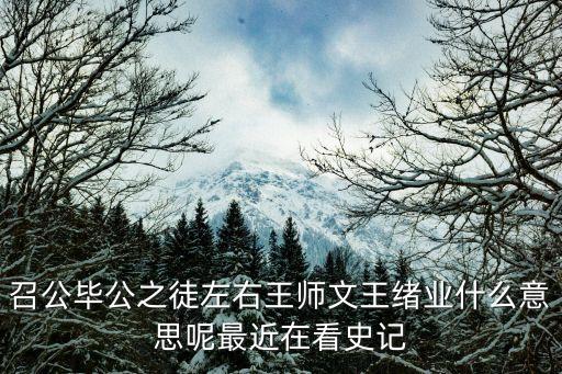 召公畢公之徒左右王師文王緒業(yè)什么意思呢最近在看史記