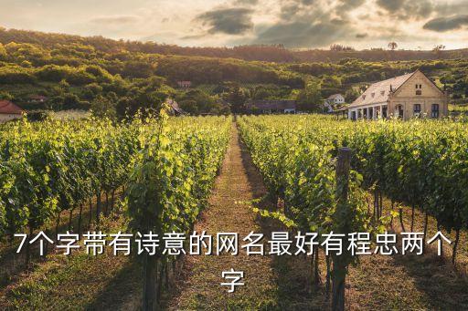 7個字帶有詩意的網(wǎng)名最好有程忠兩個字