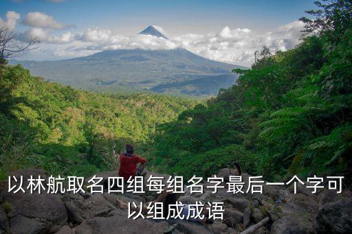 以林航取名四組每組名字最后一個字可以組成成語