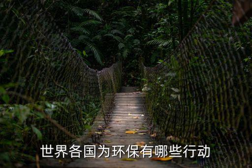 世界各國為環(huán)保有哪些行動