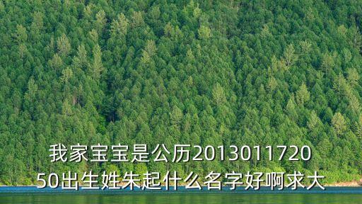 我家寶寶是公歷201301172050出生姓朱起什么名字好啊求大