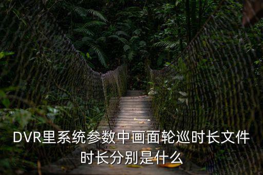 DVR里系統(tǒng)參數中畫面輪巡時長文件時長分別是什么