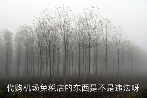 免稅店代購，代購機場免稅店的東西是不是違法呀