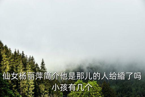 楊麗萍個人資料，仙女楊麗萍簡介他是那兒的人給緍了嗎小孩有幾個