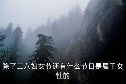 除了三八婦女節(jié)還有什么節(jié)日是屬于女性的