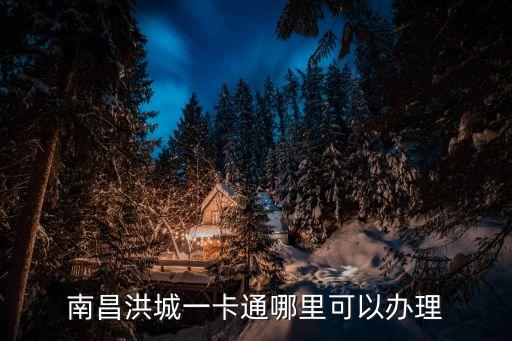 洪城一卡通，南昌洪城一卡通哪里可以辦理