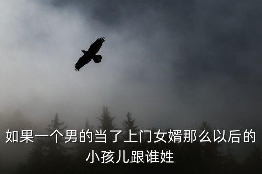 如果一個(gè)男的當(dāng)了上門(mén)女婿那么以后的小孩兒跟誰(shuí)姓