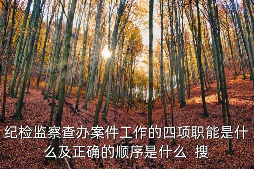 查辦，紀(jì)檢監(jiān)察查辦案件工作的四項(xiàng)職能是什么及正確的順序是什么  搜