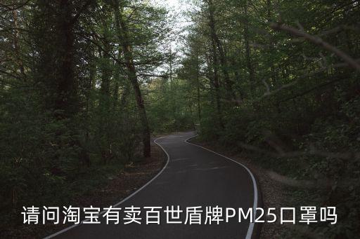 請問淘寶有賣百世盾牌PM25口罩嗎