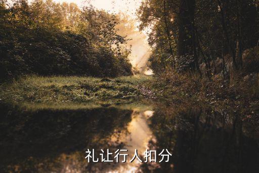 禮讓行人扣幾分，禮讓行人扣分
