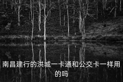 南昌建行的洪城一卡通和公交卡一樣用的嗎